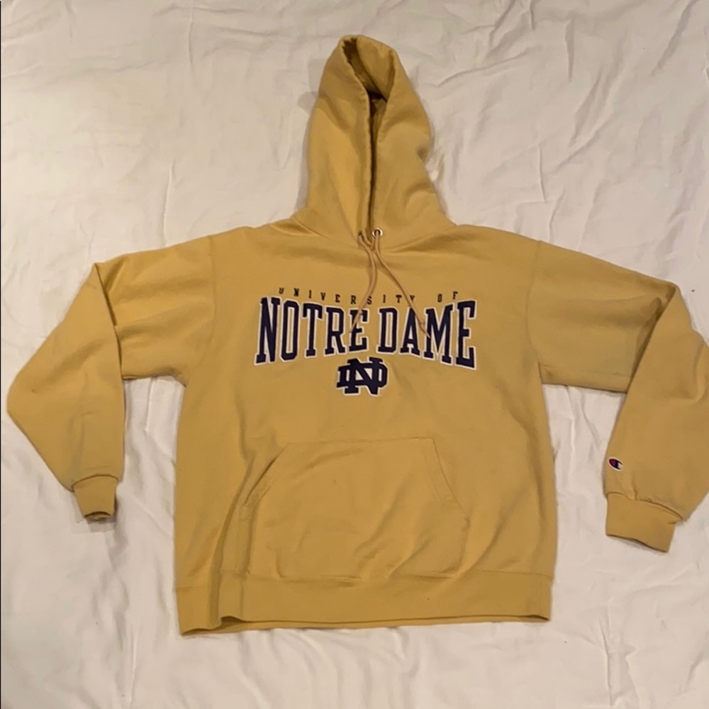 Gold Notre Dame CHAMPION hoodie!!